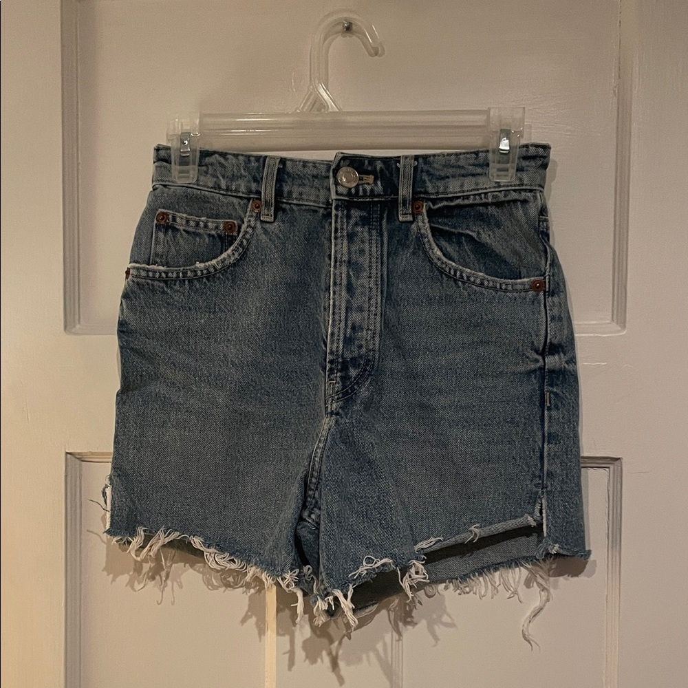 Zara High Rise Jean Shorts